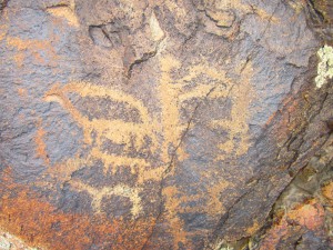 Petroglyphs in the Kazakh steppe