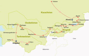 Tour Route in Central Asia